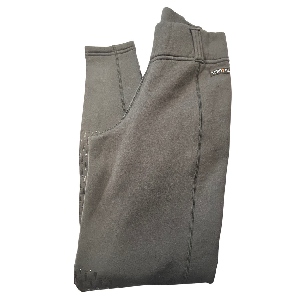 Kerrits Equestrian Breeches Women M Grey Fleece Knee Patch 50204